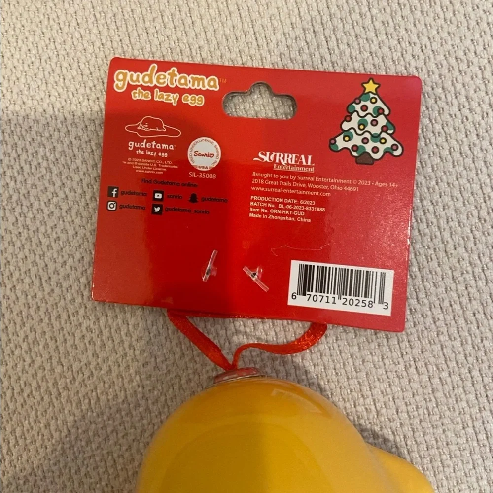 Sanrio Christmas Ornament Hello Kitty and Friends Gudetama 2023 New The Lazy Egg